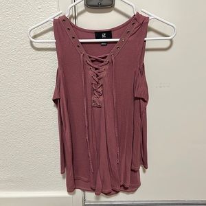 Mid length cutout tee